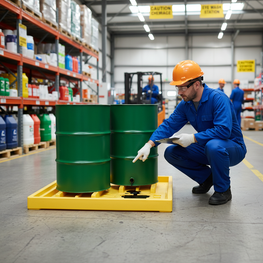 Drip Tray 145 Litre 1460 x 960 x 120mm Yellow for Safe Liquid Storage