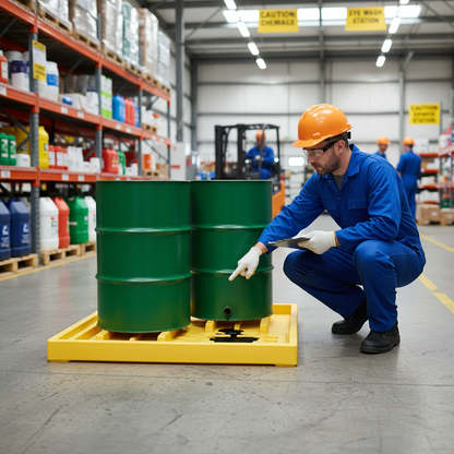 Drip Tray 145 Litre 1460 x 960 x 120mm Yellow for Safe Liquid Storage