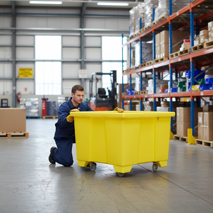 Wheeled Storage Container 600 Litre 1150 x 1130 x 920mm for Storing Equipment
