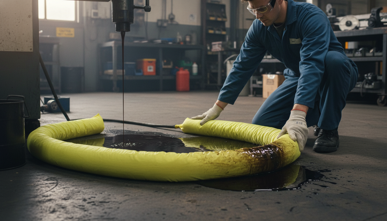 Chemical Absorbent Socks 90 Litre 7.5cmØ x 1.2m for Chemical Spill Control