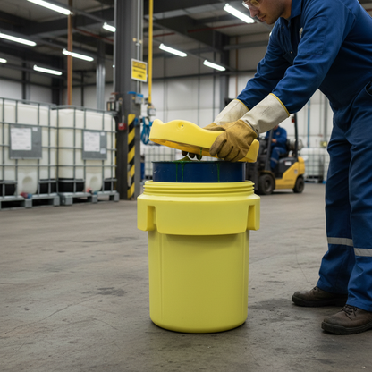 Overpack 340 Litre 830mmØ x H1020mm Yellow for Site Spill Response