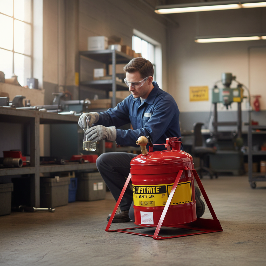 Laboratory Can 19 Litre 298mmØ x H403mm Red for Laboratory Pouring
