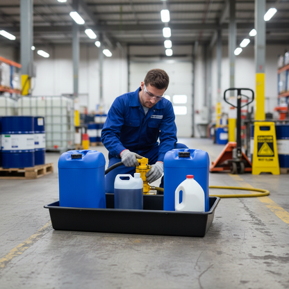 Drip Tray with Grids 64.5 Litre 1000mm x 550mm x 150mm for Storing Small Containers