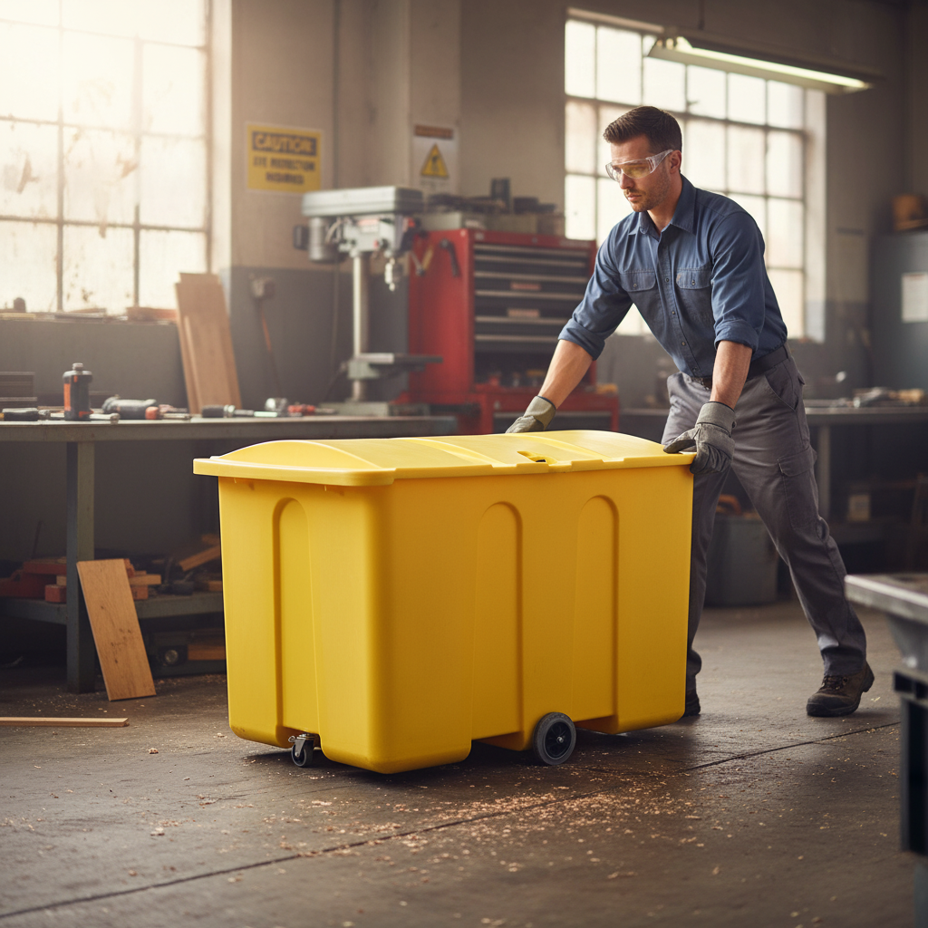 Wheeled Storage Container 1400 Litre 1630 x 1170 x 1165mm for Industrial Storage