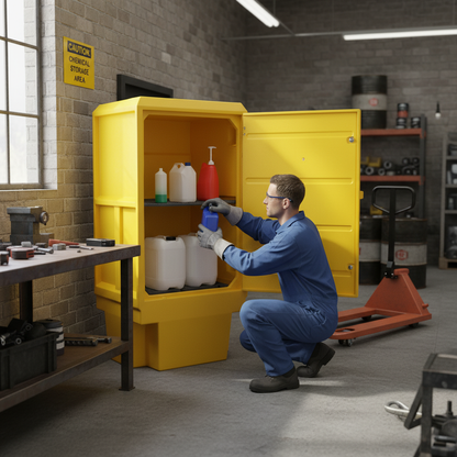 Storage Cabinet 225 Litre 920mm x 720mm x 1835mm for Localised Chemical Storage