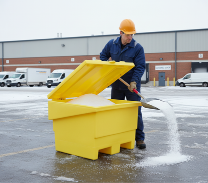 Rock Salt Bin 250 Litre 865mm x 790mm x 820mm for Outdoor Salt Storage