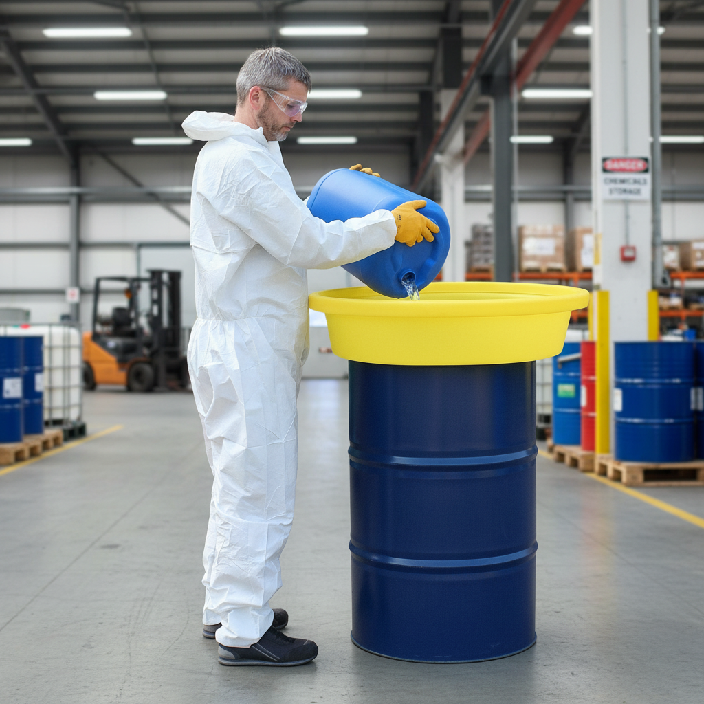 Funnel 205 Litre 870mmØ x H240mm Yellow for Clean Spill-Free Pouring