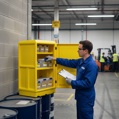 Storage Cabinet 100 Litre 920mm x 740mm x 1520mm for Chemical Storage