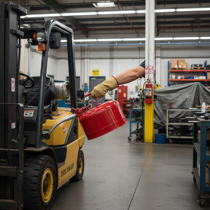 Safety Can 9.5 Litre 298mmØ x H305mm Red for Flammable Liquids
