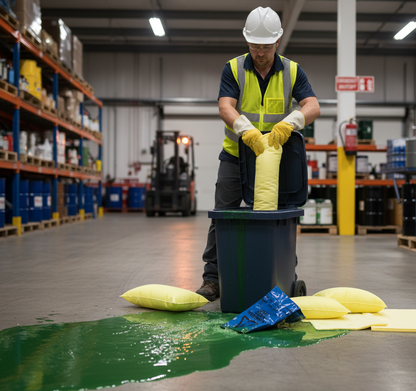Chemical Spill Kit 25 Litre 43cm x 26cm x 27cm for Hazardous Liquid Absorption
