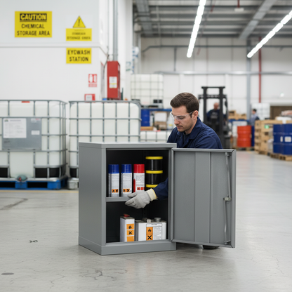 Hazardous Liquid COSHH Cabinet 19kg 457mm x 457mm x 609mm for Chemical Storage
