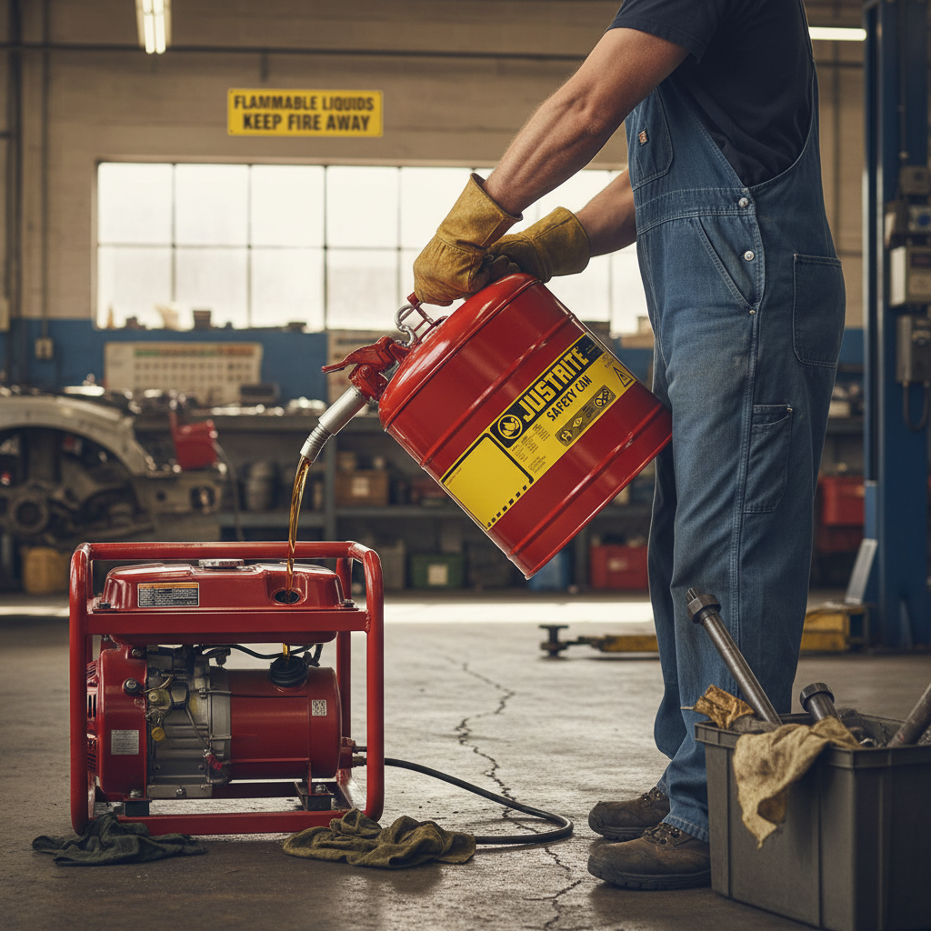 Safety Can 19 Litre 298mmØ x H445mm Red for Flammable Liquids
