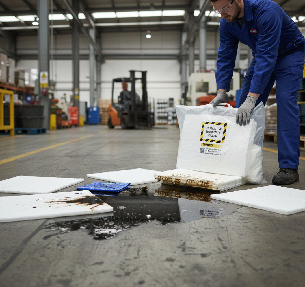 Oil Selective Spill Kit 30 Litre 70cm x 59cm x 5cm for Hydrocarbon Spill Management
