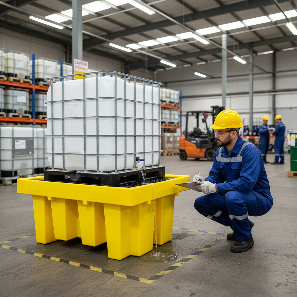 IBC Spill Pallet 1100 Litre 1770 x 1350 x 810mm for IBC Storage