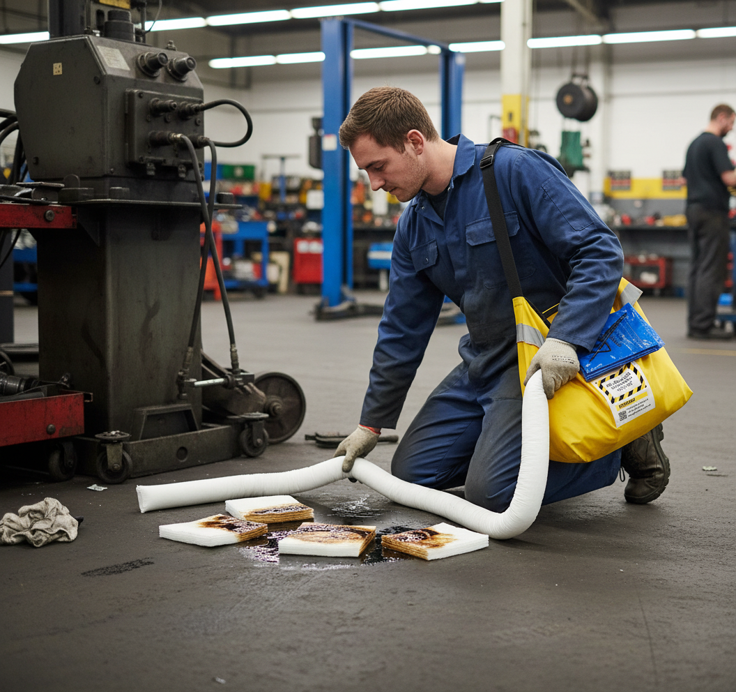 Oil Selective Spill Kit 50 Litre 62cm x 55cm x 7cm for Hydrocarbon Absorption