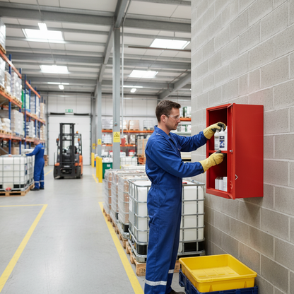 Pesticides & Agrochemical Cabinet 22kg 457mm x 457mm x 762mm Red for Chemical Storage