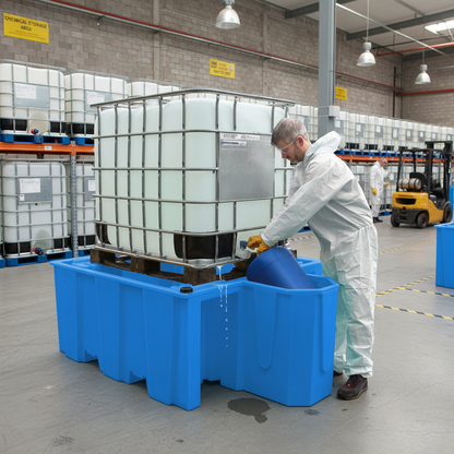IBC Spill Pallet 1100 Litre 2065mm x 1445mm x 705mm for IBC Storage