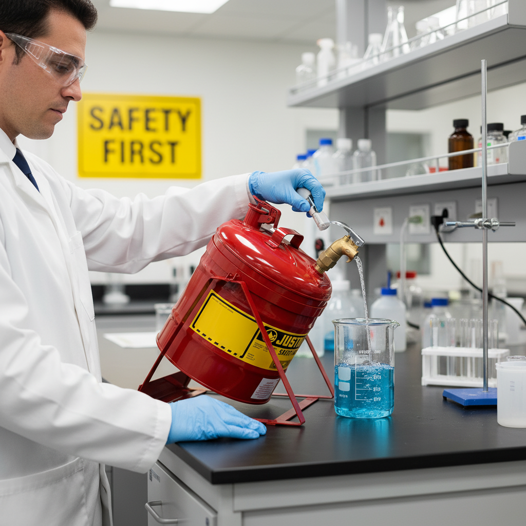 Laboratory Can 19 Litre 298mmØ x H403mm Red for Laboratory Pouring