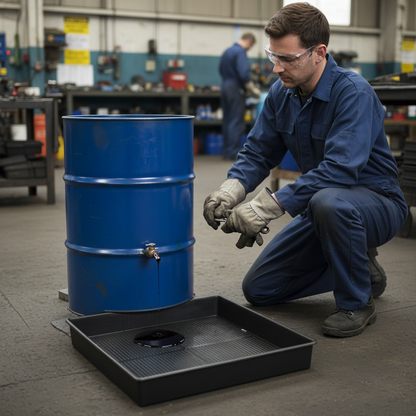 Drip Tray 144 Litre 1200 x 1200mm Black for Hazardous Material Storage