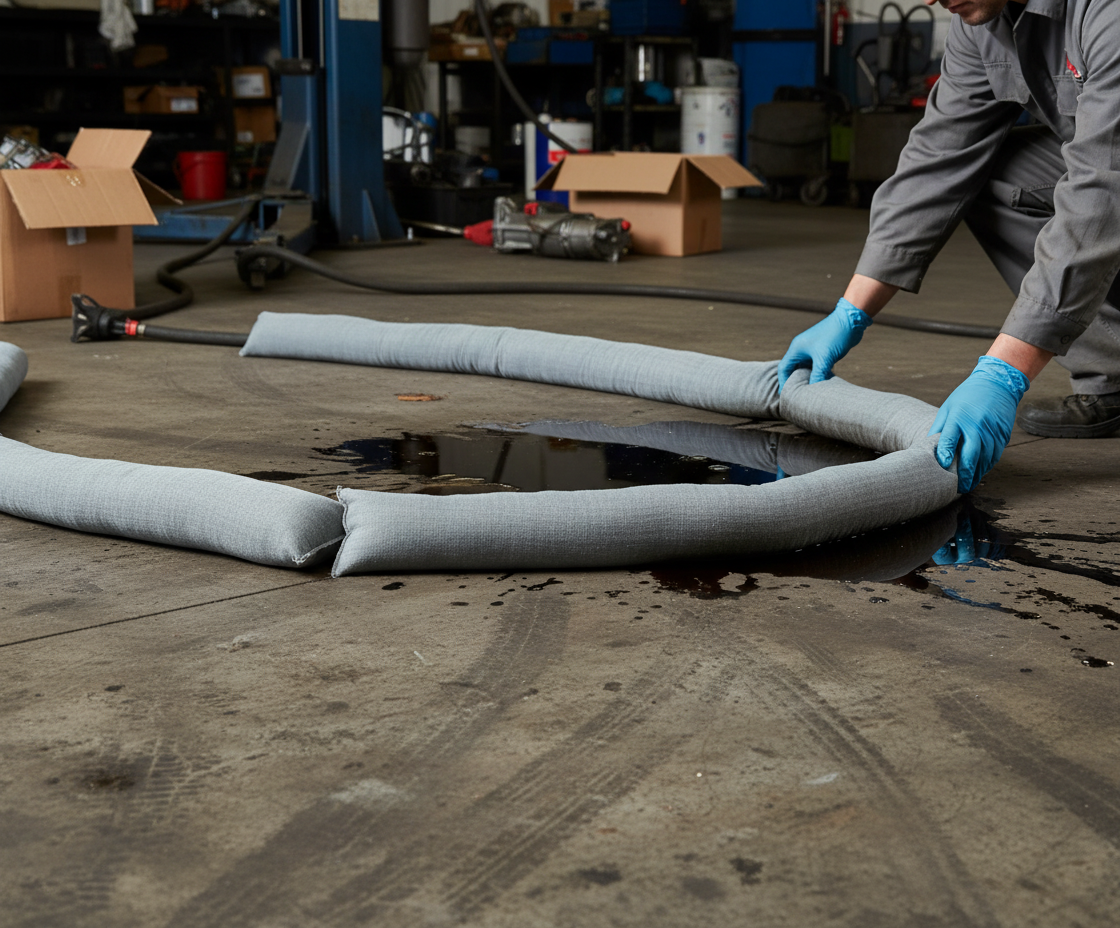 Maintenance Absorbent Socks 90 Litre 8cmØ x 3m for Spill Containment