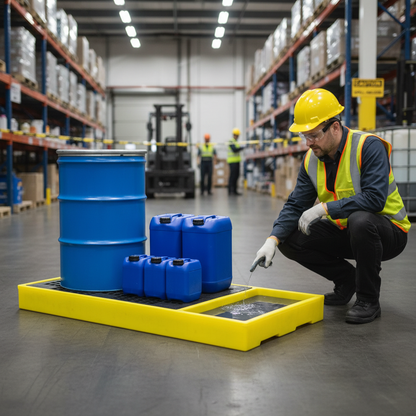 Bund Floor 130 Litre 860mm x 1260mm for Industrial Drum Storage