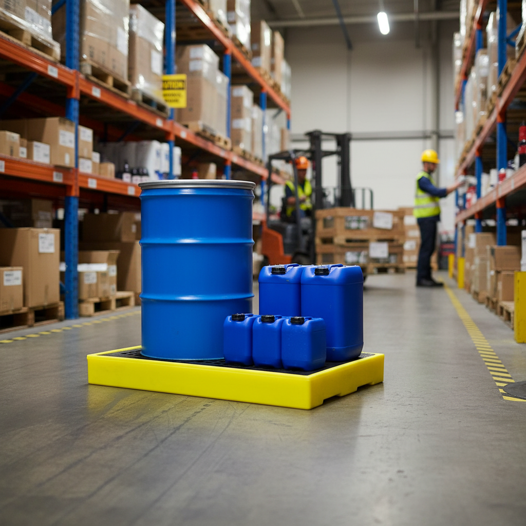 Bund Floor 130 Litre 860mm x 1260mm for Industrial Drum Storage