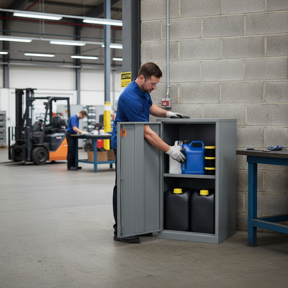 Hazardous Liquid COSHH Cabinet 36kg 915mm x 457mm x 915mm for Chemical Storage