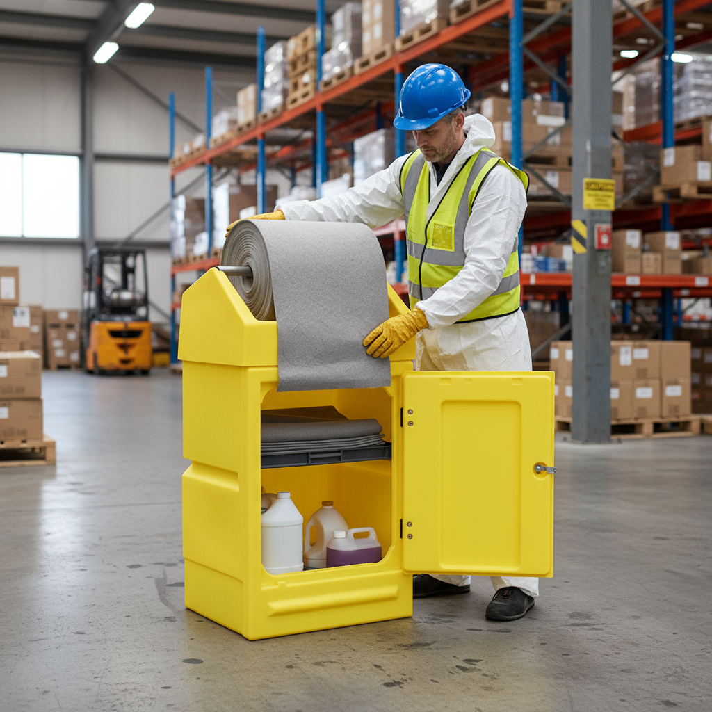 Lockable Cabinet 23kg 640mm x 580mm x 1180mm for Absorbent Dispensing