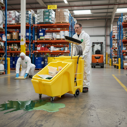 Poly Cart 60 Litre 1360 x 710 x 965mm for Transporting Spill Clean-Up Materials