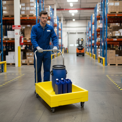 Poly Trolley 100 Litre 1000 x 700 x 300mm for Carrying 25 Litre Cans