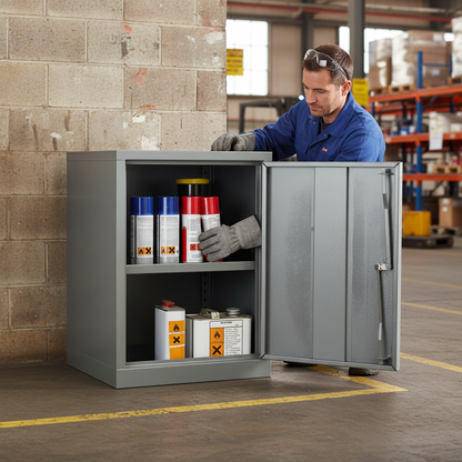 Hazardous Liquid COSHH Cabinet 19kg 457mm x 457mm x 609mm for Chemical Storage