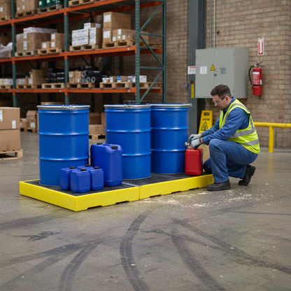 Drum Spill Floor 430 Litre 2520 x 1260 x 150mm for Workshop Drum Storage