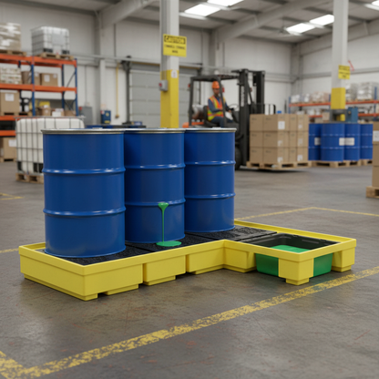 Plastic Spill Pallet 228 Litre 1785mm x 780mm x 240mm for Drum Storage