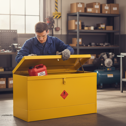 Flammable Liquids Bin 43kg 1168mm x 457mm x 762mm for Safe Storage of Hazardous Materials