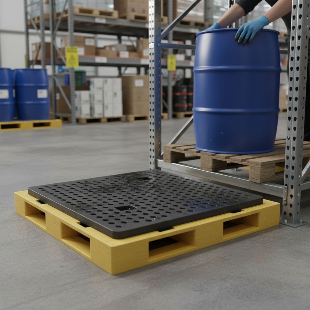 Racking Sump Grid 1250kg 1200 x 1200mm Black for Drum Storage