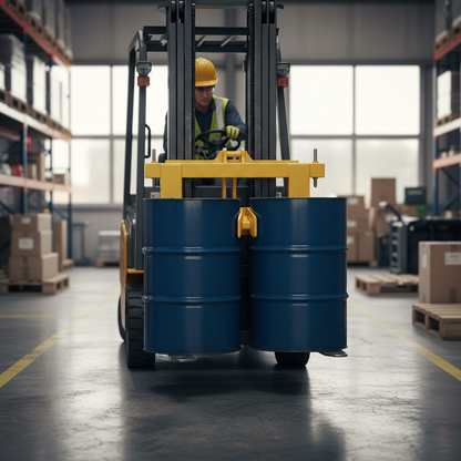 Forklift Drum Clamp 205 Litre 880mm for Lifting Two Drums