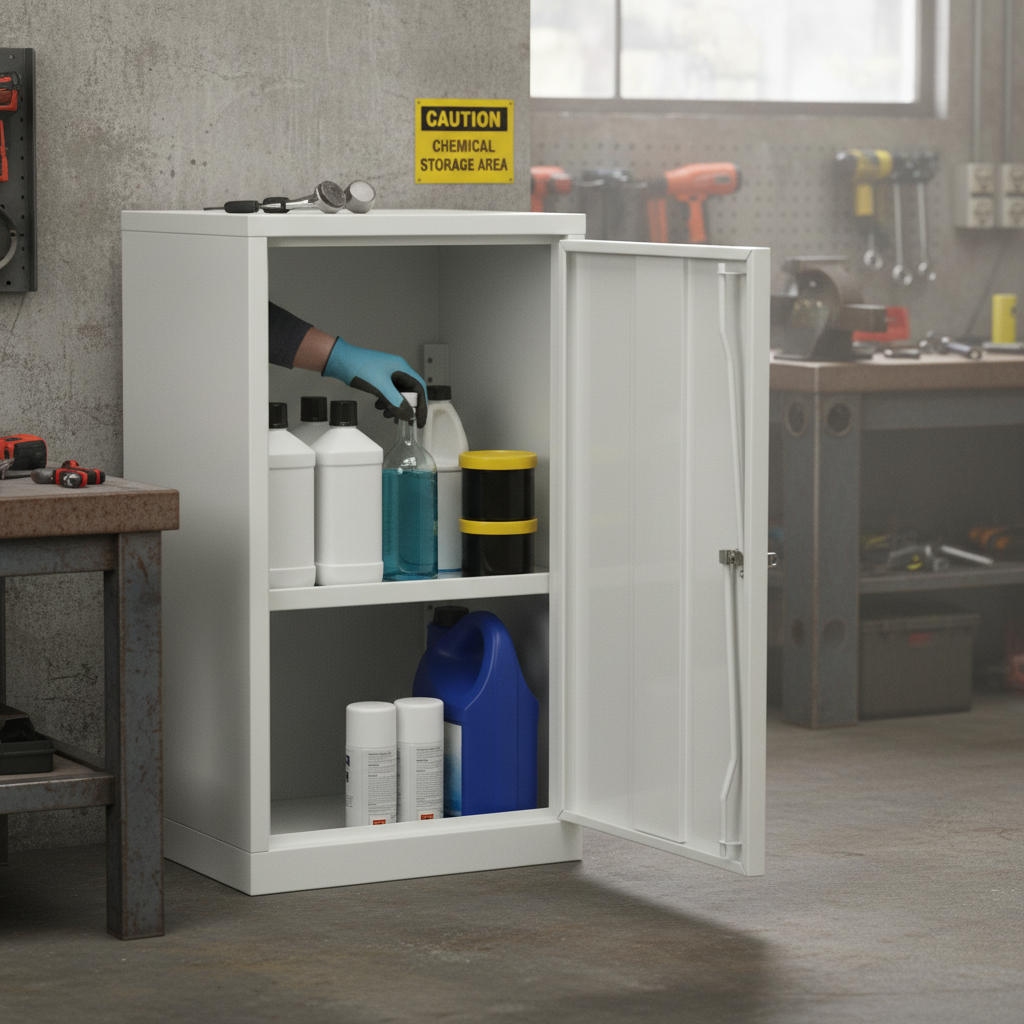 Acid & Alkali Cabinet 22kg 457mm x 457mm x 762mm for Chemical Storage