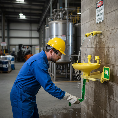 Wall Mounted Emergency Eye Wash 3kg 51cm x 36cm x 13cm for Industrial Safety