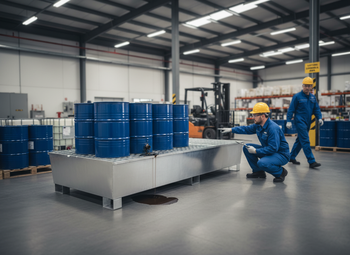 Drum Spill Pallet 1100 Litre 2540mm x 1220mm x 495mm for Drum Storage