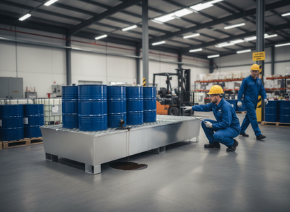 Drum Spill Pallet 1100 Litre 2540mm x 1220mm x 495mm for Drum Storage
