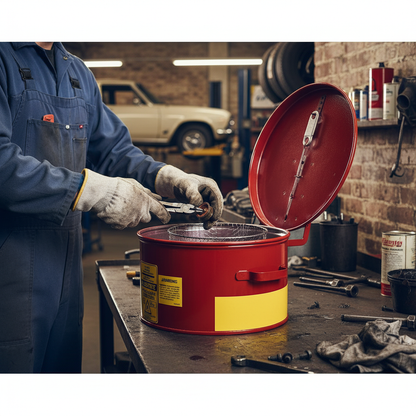 Dip Tank 4 Litre 238mmØ x H140mm Red for Cleaning Small Parts