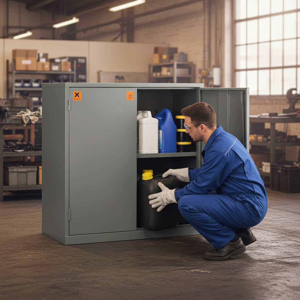 Hazardous Liquid COSHH Cabinet 36kg 915mm x 457mm x 915mm for Chemical Storage