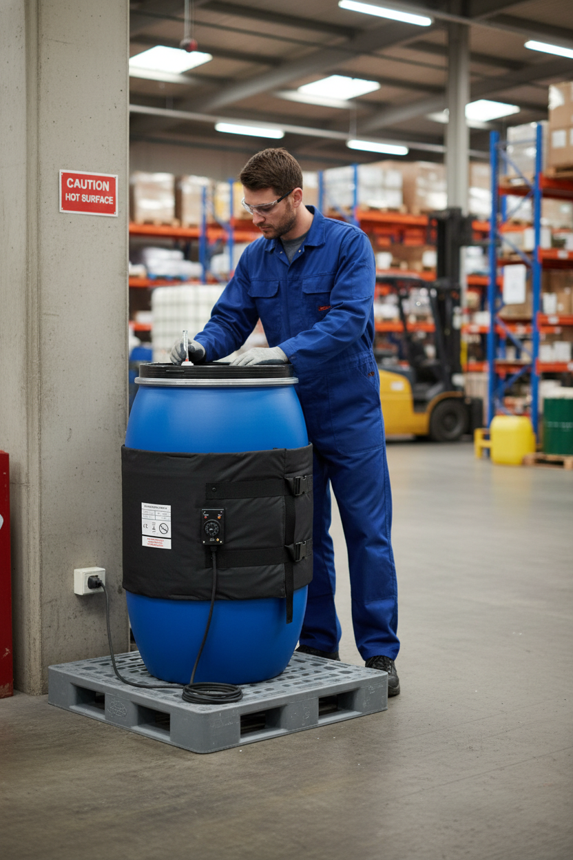 Insulated Side Drum Heater 200 Litre 800mm x 1950mm for Frost Protection