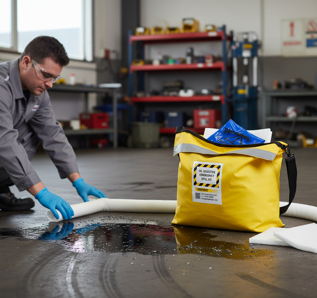 Oil Selective Spill Kit 50 Litre 62cm x 55cm x 7cm for Hydrocarbon Absorption