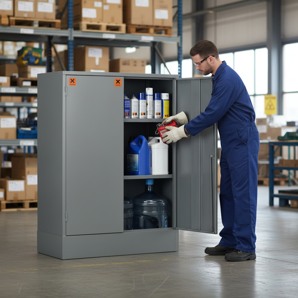 Hazardous Liquid COSHH Cabinet 53kg 915mm x 457mm x 1219mm for Chemical Storage