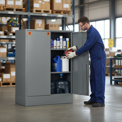 Hazardous Liquid COSHH Cabinet 53kg 915mm x 457mm x 1219mm for Chemical Storage