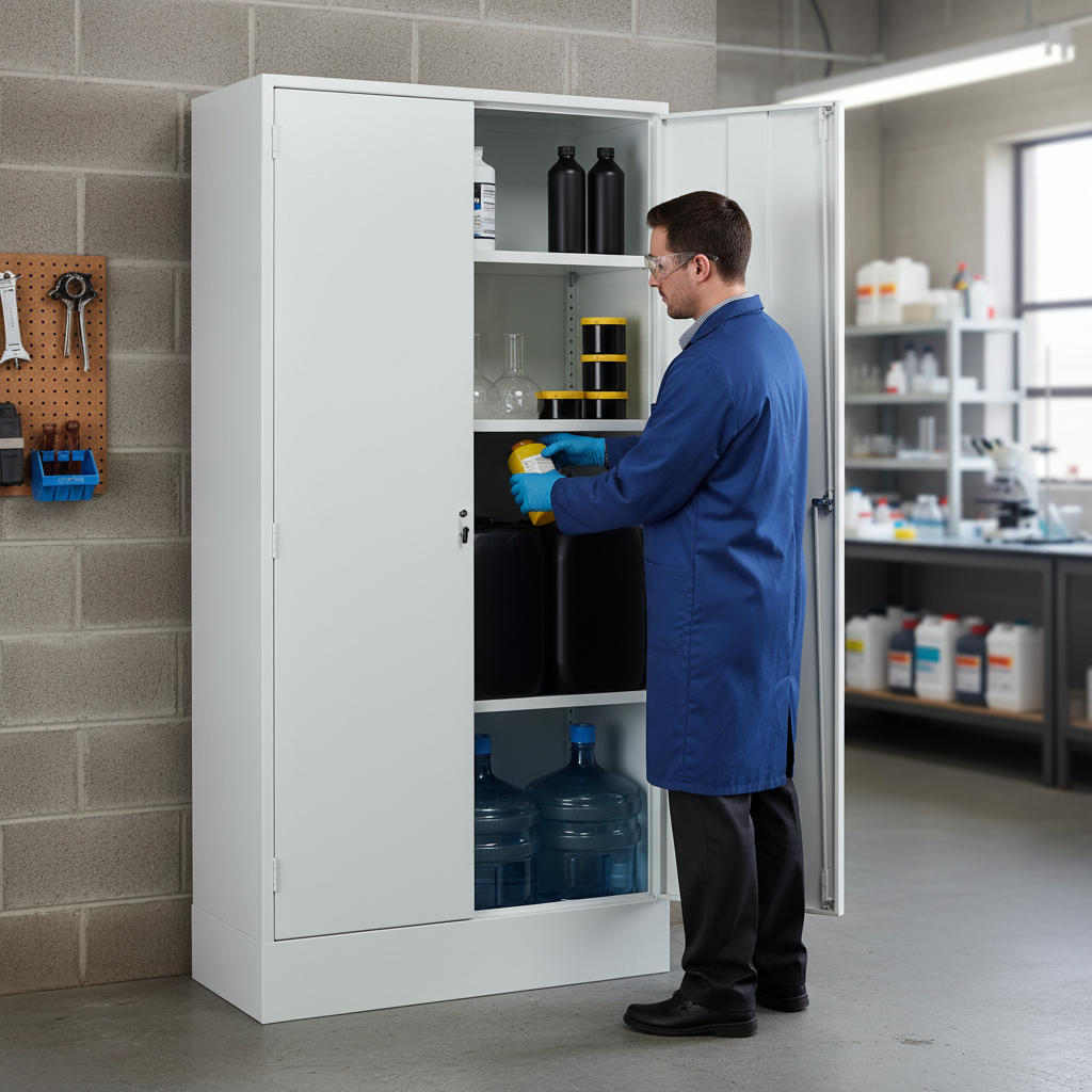 Acid & Alkali Cabinet 72kg 915mm x 457mm x 1829mm for Chemical Storage