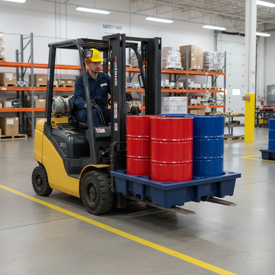 Plastic Spill Pallet 250 Litre 1220 x 1220mm for Chemical Storage