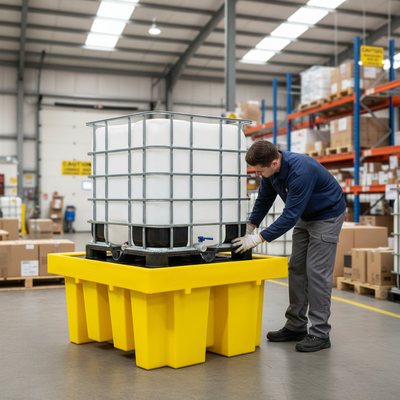 IBC Spill Pallet 1100 Litre 1770 x 1350 x 810mm for IBC Storage