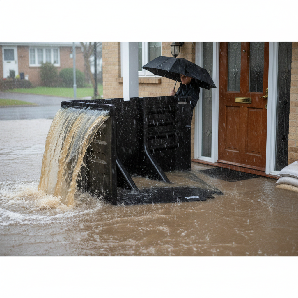 FloodFence Corner Unit 4kg 690mm x 611mm x 450mm for Water Flow Control